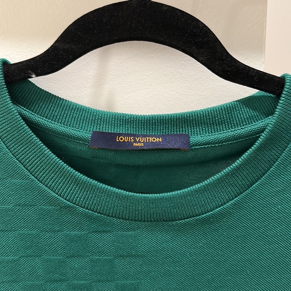 Louis Vuitton Signature Green Plaid Pattern T-Shirt, Limited Edition - Picture 2 of 6